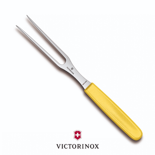 Victorinox Fibrox Flat Tines Carving Fork 15cm Yellow