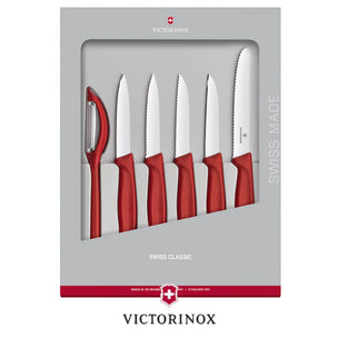 Victorinox Swiss Classic 6 Pc Paring Knife Set Red