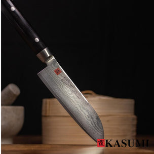 KASUMI Damascus Santoku Knife 18cm