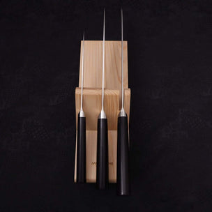 Musashi Hinoki Wood Knife Holder 3 Pc (empty)