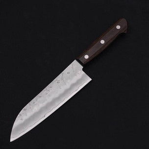 Musashi Silve Steel #3 Western Brown Handle Santoku Knife 16.5cm