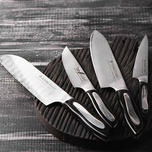 Tojiro Pro Flash 63 Layer Damascus Knife Gift Set C - House of Knives